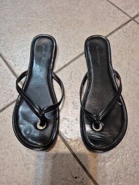 Banana Republic Flat Black Sandals